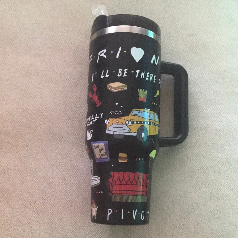 Black Friends Themed Travel Mug